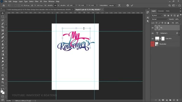 How To Design a Custom Typography T-shirt in Photoshop + Free Mockup | Christian T-shirt Design смотреть онлайн