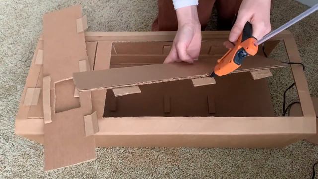 How to make a cardboard fridge #diy #craft