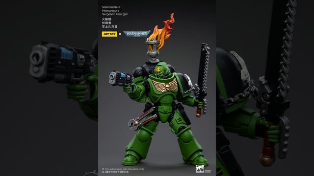 JOYTOY 1/18 WarHammer 40K Salamanders Intercessors Sergeant Tsek'gan смотреть онлайн
