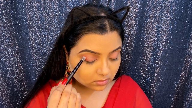 Red Diwali Makeup look| Diwali Glam Makeup смотреть онлайн