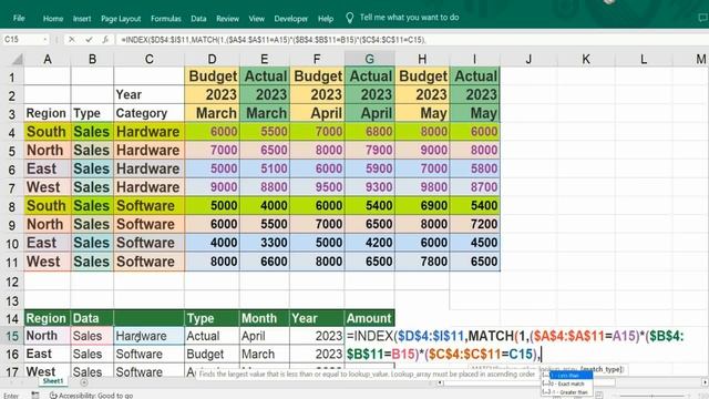 Excel multiple match criteria results | index match row column | Excel tutoring смотреть онлайн