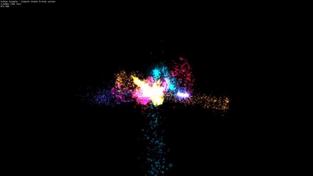 Vulkan API compute N-Body particle simulation смотреть онлайн