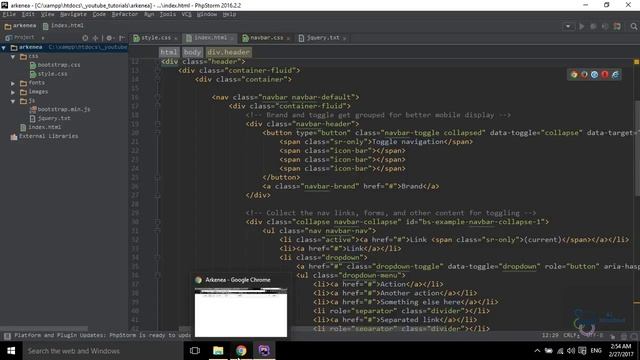4.Responsive Website Design Using Bootstrap(Header's Navbar part) смотреть онлайн