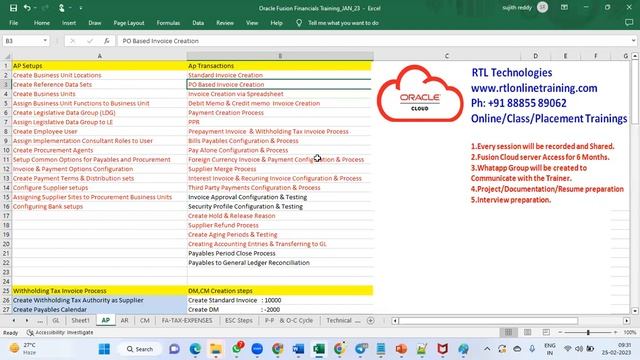 Oracle Fusion Cloud Finance Placement Batch | Placement | Interview Questions | Real Time Training смотреть онлайн