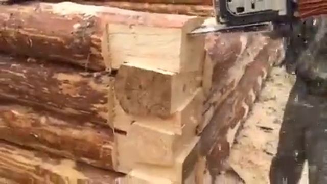 Рубка ласточкин хвост (в лапу)