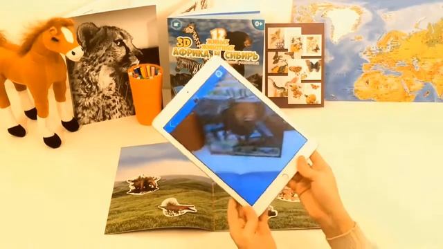 Обзор живой книги 12 живых животных Африка и Сибирь от Devar Kids смотреть онлайн