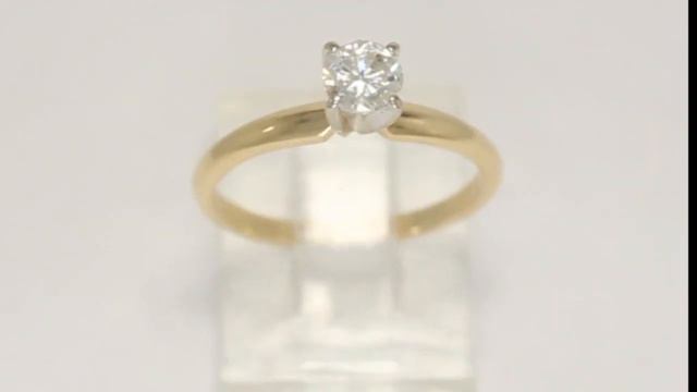 .42CT H diamond solitaire engagement ring 14K yellow gold round brilliant - 28259 смотреть онлайн