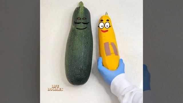 Funny Doodles And Their Daily Adventures! fruitsurgery, Zucchini with worms, Colorful Life смотреть онлайн