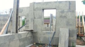 Строительство дома из монолитного пенобетона c обшивкой панелями Green Board