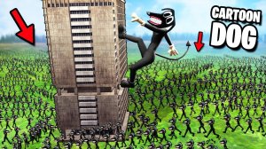 ОГРОМНАЯ ТОЛПА МУЛЬТЯШНЫХ ПСОВ ПРОТИВ НЕБОСКРЁБА! ОБОРОНА ЗДАНИЯ ОТ SCP МУЛЬТЯШНЫЙ ПЁС В Garry`s Mod