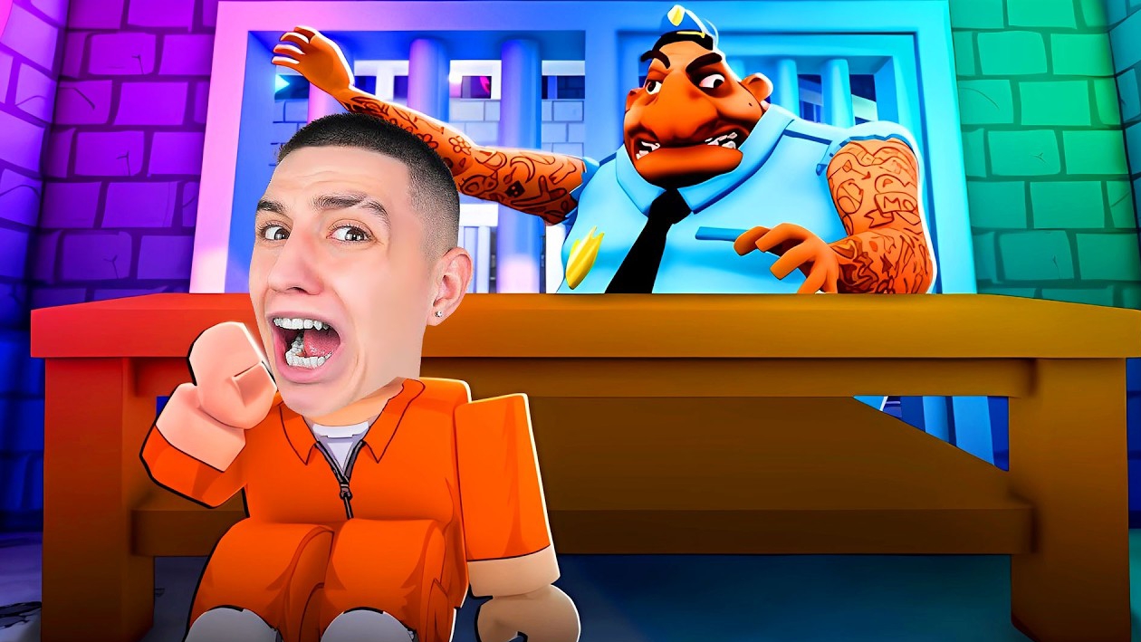 ПОБЕГ ИЗ САМОЙ ОХРАНЯЕМОЙ ТЮРЬМЫ В РОБЛОКС! Злой ЛАРРИ! **KBECT** (видео не моё)