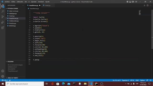 Corazón en Python ? #python смотреть онлайн