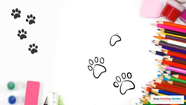 How to Draw Cat Paw Prints in a Few Easy Steps: Drawing Tutorial for Beginner Artists смотреть онлайн