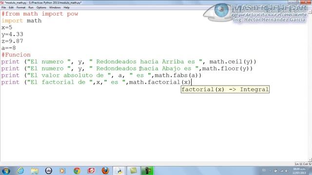 27 - Utilizando el Módulo math (Python) смотреть онлайн