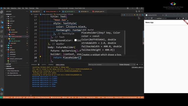 News App | Flutter Festival - Sri Krishna College of Technology | Session 05 | GDSC SKCT смотреть онлайн