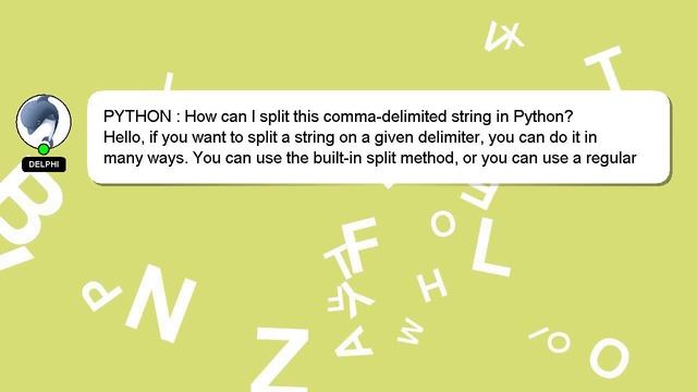 PYTHON : How can I split this comma-delimited string in Python? смотреть онлайн