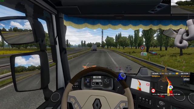 Euro Truck Simulator 2 (1.36) Pecs to Szeged Hungary Renault Range T by SCS + DLC's & Mods смотреть онлайн
