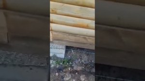 Установка бани на блоки