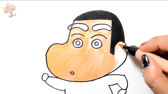 Draw Color Paint ShinChan Coloring Pages and Learn to Color смотреть онлайн