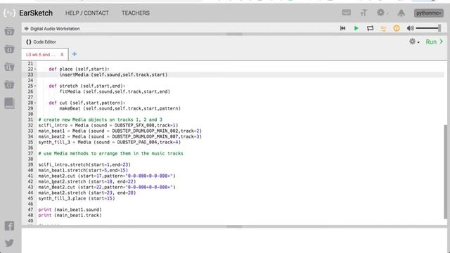 Creating a new type of object in EarSketch - Python MC смотреть онлайн