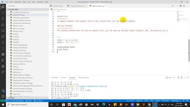 extend() Function Inside The List #108 #lingarajtechhub смотреть онлайн