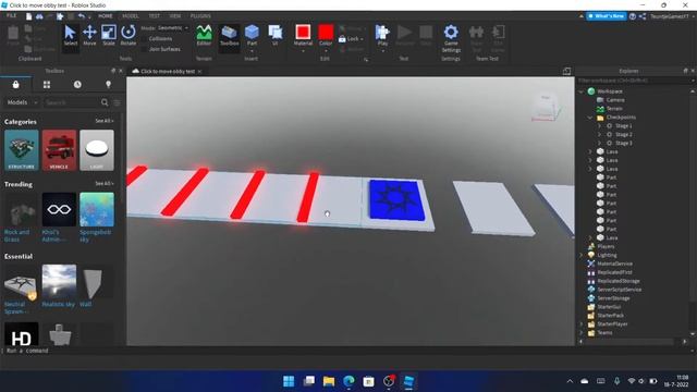 Roblox - Making an obby to test HowToRoblox's click to move script! смотреть онлайн