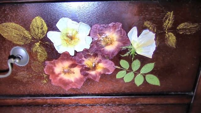 Растительный декор для мебели в спальне. Часть 4 /Pressed Flower crafts on furniture смотреть онлайн