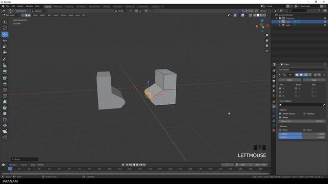 Blender 2.8 Mirror Modifier Beginner Tutorial смотреть онлайн