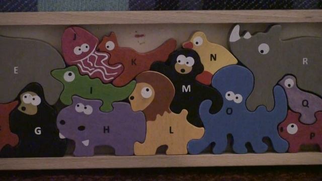 Wooden ANIMAL PARADE A-Z PUZZLE BeginAgain Toys смотреть онлайн