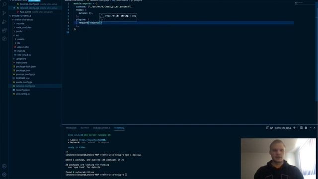 Svelte Setup with Vite, Tailwind, DaisyUI. Custom Themes! | Svelte Tutorials смотреть онлайн