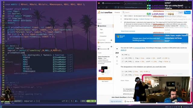 Two C N00bz attempt to program a C markdown parser смотреть онлайн
