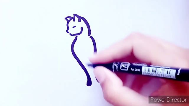 Как легко нарисовать кошку за 1 минуту! смотреть онлайн