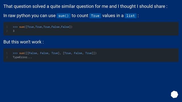 How to count the number of true elements in a NumPy bool array смотреть онлайн