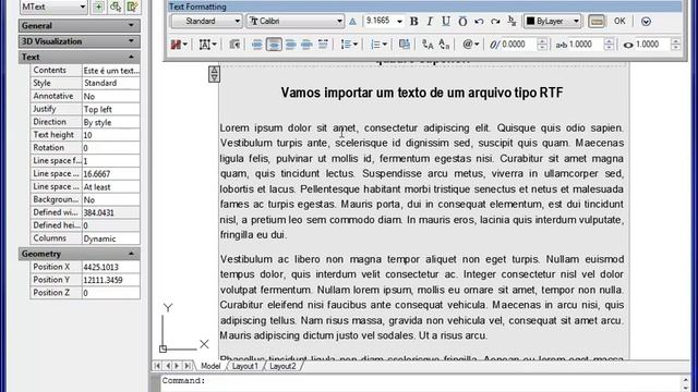 AutoCAD - Comando MText смотреть онлайн
