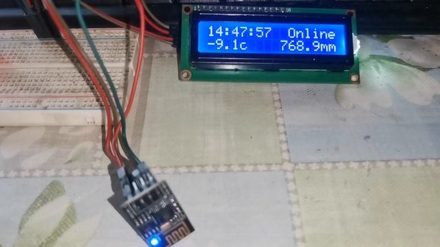 Часы + погода на esp8266-01. смотреть онлайн