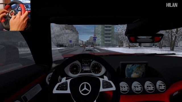 City Car Driving - Mercedes-Benz AMG GT [Steering wheel gameplay] смотреть онлайн