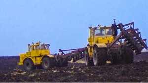 Три Кировца К-701 И К-744 На Пахоте И Обработке Осенних Полей.