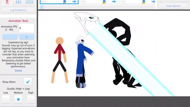 My nightmare sans animation in stick nodes смотреть онлайн