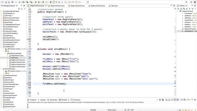 Multiple Panels in Java AWT Project смотреть онлайн