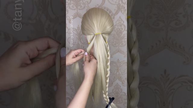 КРАСИВАЯ ПРИЧЕСКА ? НА ДЛИННЫЕ ВОЛОСЫ | ПРИЧЕСКА С КОСАМИ смотреть онлайн