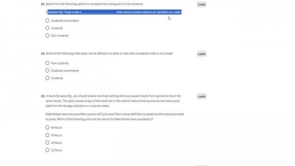 Data Warehousing with Microsoft Azure Synapse Analytics Week 6 | Course Practice Exam Quiz Answers,