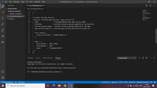 Terraform to create Azure Web App | GitHub Actions смотреть онлайн