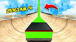 СПУСК БЕЗ ТОРМОЗОВ НА САМОМ ДЛИННОМ ЛИМУЗИНЕ ТЕСЛА КИБЕРТРАК ПО ТРАМПЛИНУ  ГТА 5 МОДЫ МУРКА