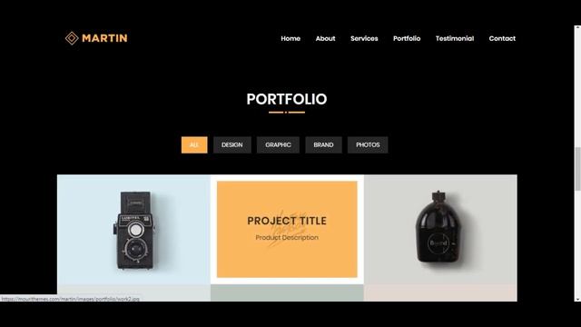 Martin - Personal Portfolio Bootstrap Template | Personal Portfolio Website Template смотреть онлайн