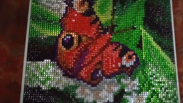 ГОТОВАЯ РАБОТА. АЛМАЗНАЯ МОЗАИКА. БАБОЧКА ОТ ФИРМЫ РЫЖИЙ КОТ.#алмазнаямозика#алмазка# смотреть онлайн