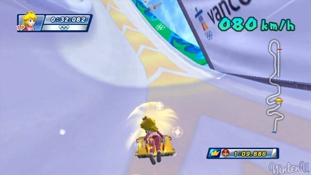 Mario & Sonic at the Olympic Winter Games - All Characters Skeleton Gameplay смотреть онлайн