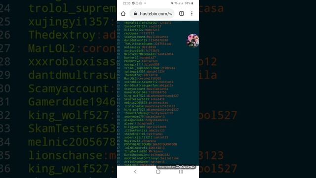 БАЗА ЛОГИНОВ И ПАРОЛЬ В РОБЛОКС! смотреть онлайн