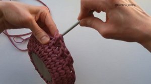 Корзина из полиэфирного шнура. Интерьерная корзина крючком.