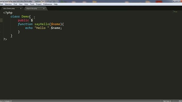 Creating a Class in PHP Adding Methods and Properties смотреть онлайн
