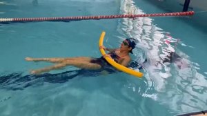 Обучение плаванию на спине. Часть 1